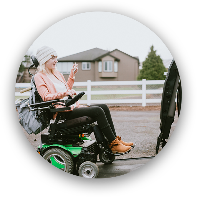 Image of a girl in a wheelchair